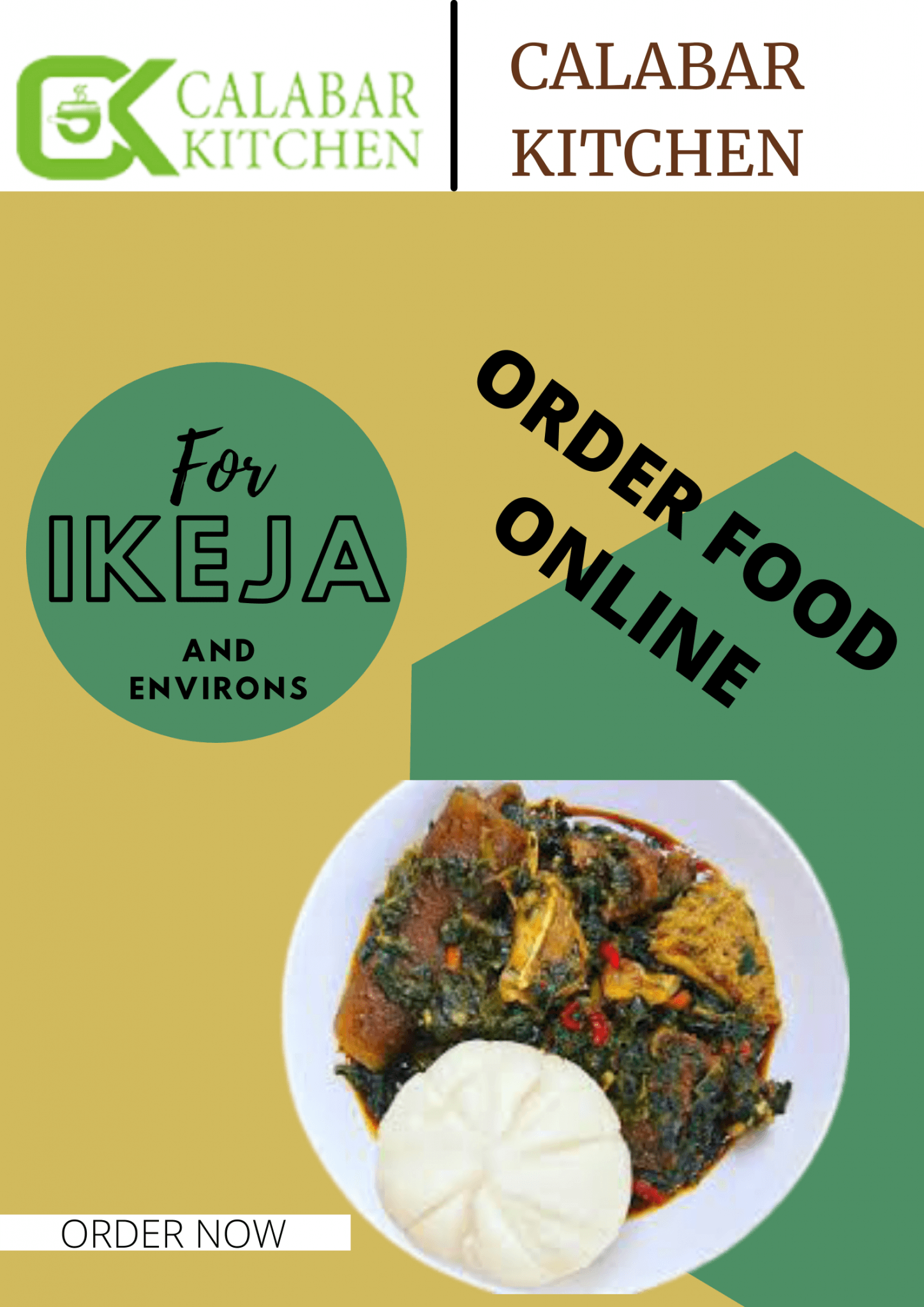 Calabar Kitchen branch flyer, page two