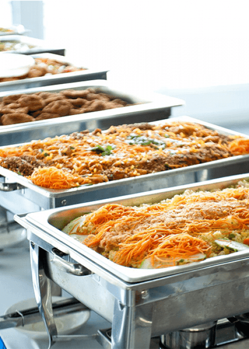 Buffet and banquet catering setup